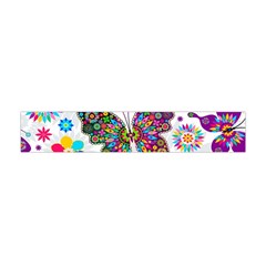 Butterflies Abstract Colorful Floral Flowers Vector Premium Plush Fleece Scarf (mini) by Pakjumat