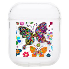 Butterflies Abstract Colorful Floral Flowers Vector Soft Tpu Airpods 1/2 Case by Pakjumat