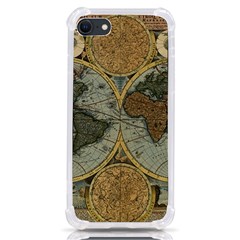 Vintage World Map Travel Geography Iphone Se by Pakjumat