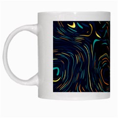 Colorful Abstract Pattern Creative Colorful Line Linear Background White Mug by Pakjumat