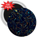 Colorful Abstract Pattern Creative Colorful Line Linear Background 3  Magnets (100 pack) Front