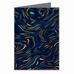 Colorful Abstract Pattern Creative Colorful Line Linear Background Greeting Card by Pakjumat