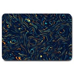 Colorful Abstract Pattern Creative Colorful Line Linear Background Large Doormat by Pakjumat