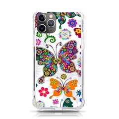 Butterflies Abstract Colorful Floral Flowers Vector Iphone 11 Pro 5 8 Inch Tpu Uv Print Case by Pakjumat