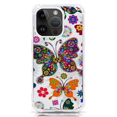 Butterflies Abstract Colorful Floral Flowers Vector Iphone 14 Pro Tpu Uv Print Case by Pakjumat