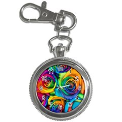 Colorful Roses Bouquet Rainbow Key Chain Watches by Pakjumat