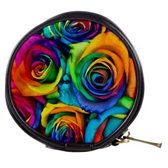 Colorful Roses Bouquet Rainbow Mini Makeup Bag by Pakjumat