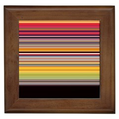 Neopolitan Horizontal Lines Strokes Framed Tile by Pakjumat