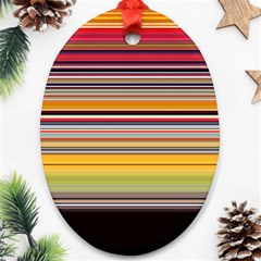 Neopolitan Horizontal Lines Strokes Ornament (oval) by Pakjumat