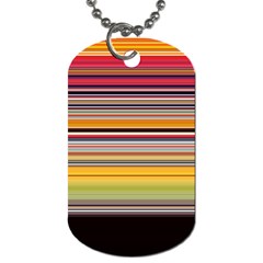 Neopolitan Horizontal Lines Strokes Dog Tag (one Side) by Pakjumat