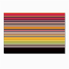 Neopolitan Horizontal Lines Strokes Postcard 4 x 6  (pkg Of 10) by Pakjumat