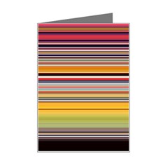 Neopolitan Horizontal Lines Strokes Mini Greeting Card by Pakjumat