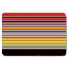 Neopolitan Horizontal Lines Strokes Large Doormat by Pakjumat