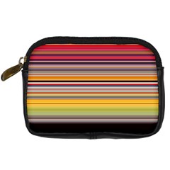 Neopolitan Horizontal Lines Strokes Digital Camera Leather Case by Pakjumat