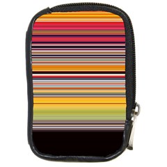 Neopolitan Horizontal Lines Strokes Compact Camera Leather Case by Pakjumat