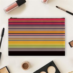 Neopolitan Horizontal Lines Strokes Cosmetic Bag (large) by Pakjumat