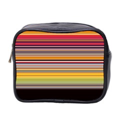 Neopolitan Horizontal Lines Strokes Mini Toiletries Bag (two Sides) by Pakjumat