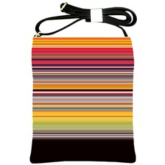 Neopolitan Horizontal Lines Strokes Shoulder Sling Bag by Pakjumat