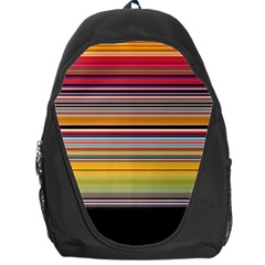 Neopolitan Horizontal Lines Strokes Backpack Bag by Pakjumat