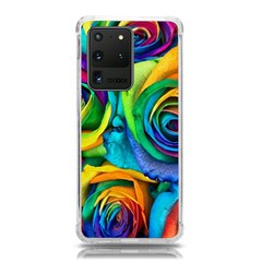 Colorful Roses Bouquet Rainbow Samsung Galaxy S20 Ultra 6 9 Inch Tpu Uv Case by Pakjumat