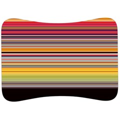 Neopolitan Horizontal Lines Strokes Velour Seat Head Rest Cushion by Pakjumat