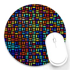 Geometric Colorful Square Rectangle Round Mousepad by Pakjumat