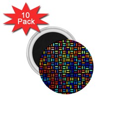 Geometric Colorful Square Rectangle 1 75  Magnets (10 Pack)  by Pakjumat