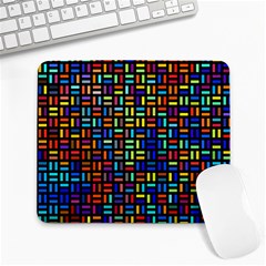 Geometric Colorful Square Rectangle Large Mousepad by Pakjumat