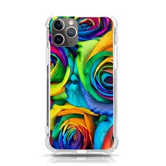 Colorful Roses Bouquet Rainbow Iphone 11 Pro 5 8 Inch Tpu Uv Print Case by Pakjumat