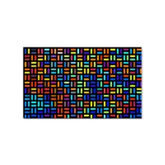 Geometric Colorful Square Rectangle Sticker (rectangular) by Pakjumat