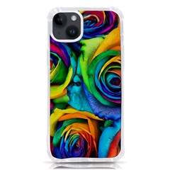 Colorful Roses Bouquet Rainbow Iphone 14 Plus Tpu Uv Print Case by Pakjumat