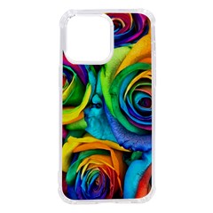 Colorful Roses Bouquet Rainbow Iphone 14 Pro Max Tpu Uv Print Case by Pakjumat