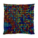 Geometric Colorful Square Rectangle Standard Cushion Case (Two Sides) Back