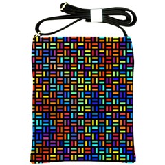 Geometric Colorful Square Rectangle Shoulder Sling Bag by Pakjumat