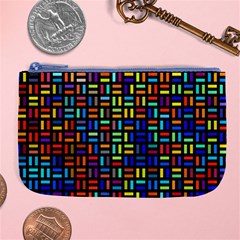 Geometric Colorful Square Rectangle Large Coin Purse by Pakjumat