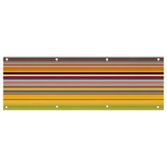 Neopolitan Horizontal Lines Strokes Banner And Sign 9  X 3  by Pakjumat