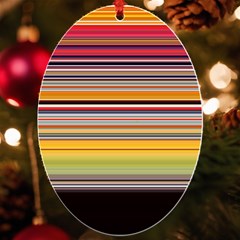 Neopolitan Horizontal Lines Strokes Uv Print Acrylic Ornament Oval