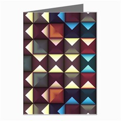 Symmetry Geometric Pattern Texture Greeting Card by Pakjumat