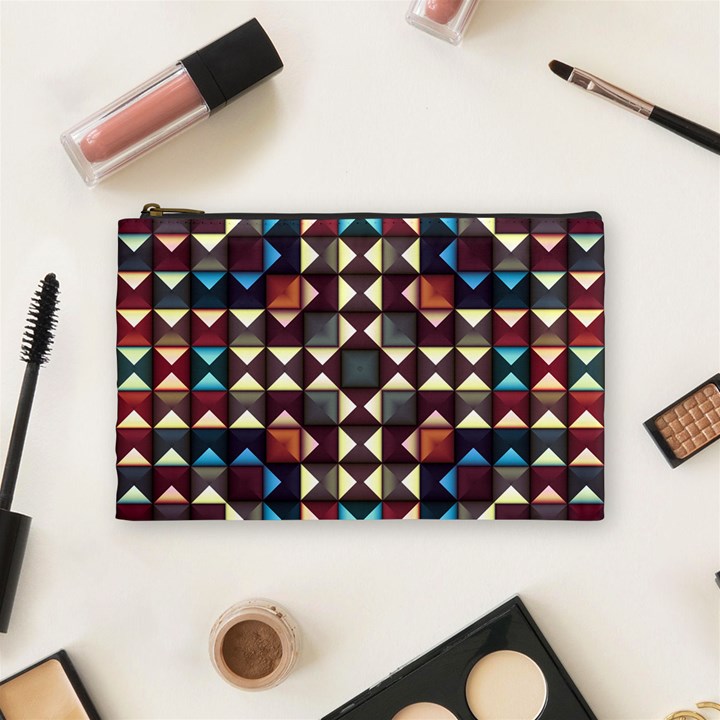 Symmetry Geometric Pattern Texture Cosmetic Bag (Medium)