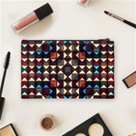 Symmetry Geometric Pattern Texture Cosmetic Bag (Medium) Back