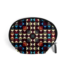 Symmetry Geometric Pattern Texture Accessory Pouch (small) by Pakjumat