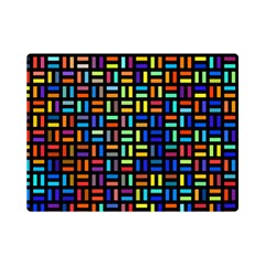 Geometric Colorful Square Rectangle Premium Plush Fleece Blanket (mini) by Pakjumat