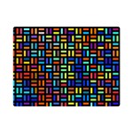 Geometric Colorful Square Rectangle Premium Plush Fleece Blanket (Mini) 35 x27  Blanket Front