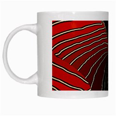 Red Gold Black Voracious Plant Leaf White Mug by Pakjumat