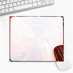 Red Gold Black Voracious Plant Leaf Large Mousepad by Pakjumat