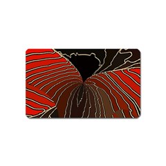 Red Gold Black Voracious Plant Leaf Magnet (name Card) by Pakjumat