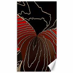 Red Gold Black Voracious Plant Leaf Canvas 40  X 72  by Pakjumat