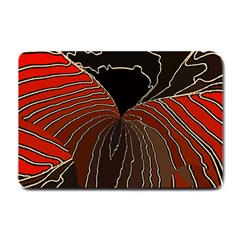 Red Gold Black Voracious Plant Leaf Small Doormat by Pakjumat