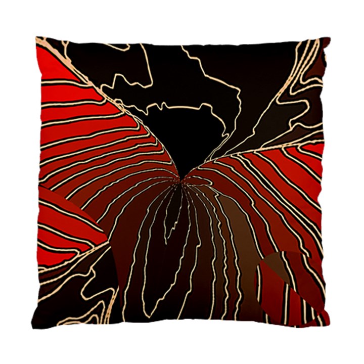 Red Gold Black Voracious Plant Leaf Standard Cushion Case (Two Sides)