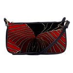 Red Gold Black Voracious Plant Leaf Shoulder Clutch Bag Front